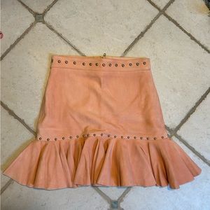 Understated Leather Suede Skirt